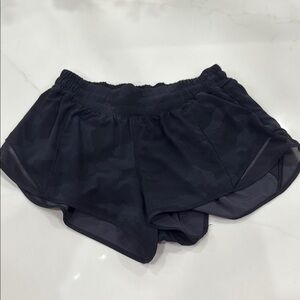 lululemon athletica Black Athletic Shorts Hotty Hot Low-Rise Lined Short 2.5”